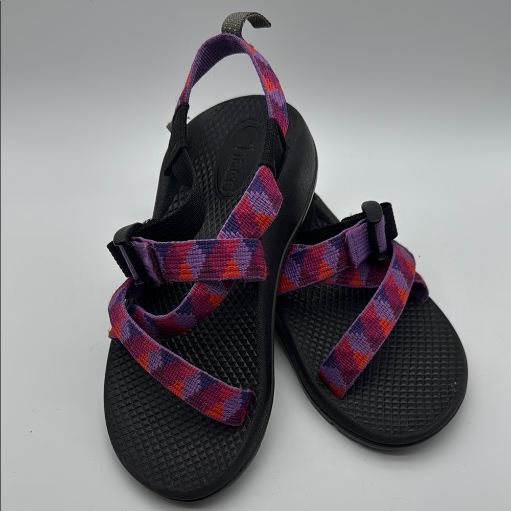 Chaco Z1 Purple and Red Sport Sandals with Adjustable‎ Straps